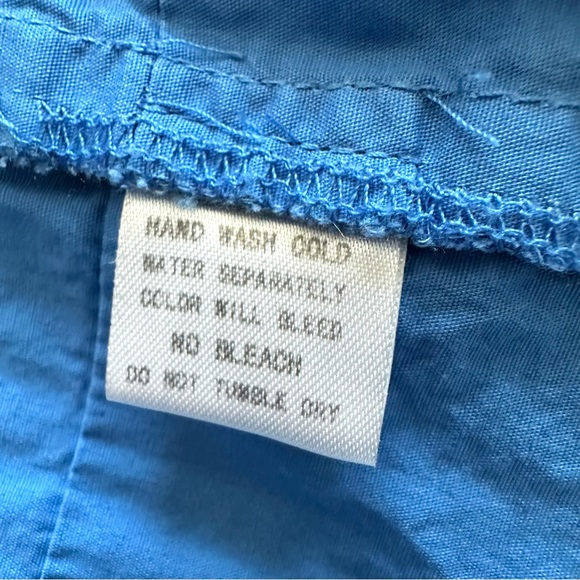 PINCH Royal Blue Ruched Tank Midi Dress Milkmaid Cottagecore Size L - Picture 12 of 15